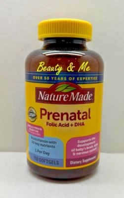 Multi prenatal Nature Made + 200 mg DHA y ácido fólico, 150 cápsulas blandas Foto 1 de 2