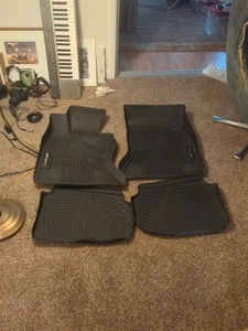 15-16 BMW F10 5 Series X Drive SEDAN BLACK RUBBER FLOOR MATS  ALL WEATHER - OEM - Bild 1 von 4