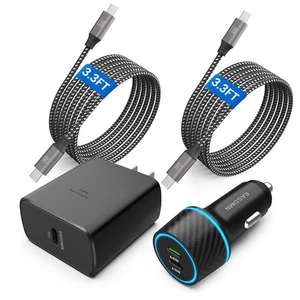 Chargeur USB-C 45W, Pack de 2 Chargeur 45 Watt Samsung Super Rapide Type C PPS Mural/Voiture - Photo 1 sur 4