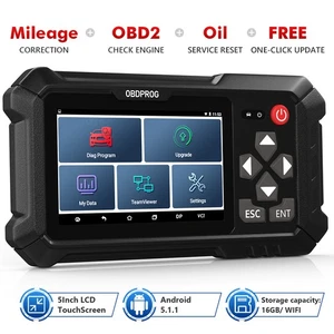 OBDPROG M500 Mileage Odometer Correction Oil Reset Diagnostic Cluster Calibratio - Foto 1 di 11