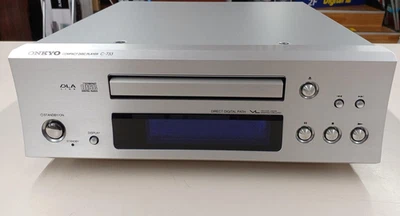 ONKYO C-733 CD Player Audio Silver INTEC series VLSC Used Japan - Image 1 of 4