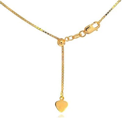 Cadena Caja Extensible y Ajustable Oro Blanco/Amarillo 10k 0.7mm, Garra Langosta 2gr Foto 1 de 4