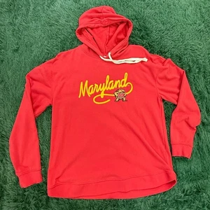 University Maryland Y2K Rojo Pullover Sudadera con Capucha Suéter Talla M - Imagen 1 de 11