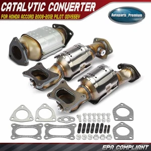 3Pcs Front & Rear Catalytic Converter for Honda Accord Pilot Odyssey Acura RL - Picture 1 of 14