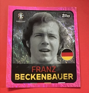 TOPPS EURO 2024 PARALLEL STICKER SWISS ROSA PINK BECKENBAUER LEG9 (B22 - Picture 1 of 2