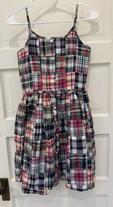 Polo Ralph Lauren Girls Sz 12 Madras Plaid Sundress spaghetti strap - Picture 1 of 7