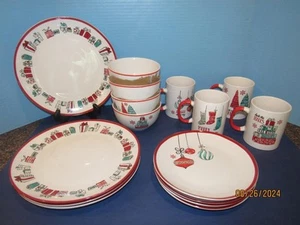 Neu im Karton ~ American Atelier ~ Weihnachtsgeschenk ~ 16-teiliges Geschirrset ~ Weihnachten ~ Teller ~ Schalen +++ - Bild 1 von 5
