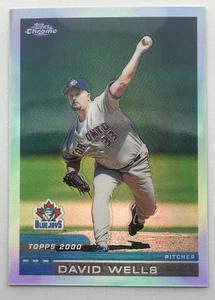 2000 Topps cromo refractor #242 David Wells Toronto Blue Jays - Imagen 1 de 2