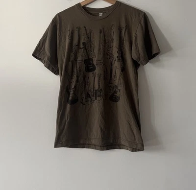 Camiseta Y2K American Apparel Guitarras Música Para Hombre M Grunge Concierto HECHA EN EE. UU. Foto 1 de 4
