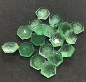 Green Strawberry Quartz Natural Hexagon Cut Loose Gemstone For Assorted Jewelry - Picture 1 of 6