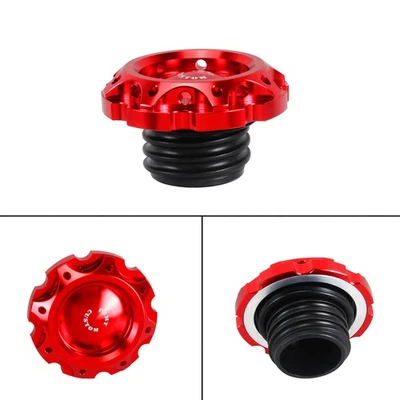 Red Gas Fuel Tank Cap for Harley 92-17 Dyna Street Fat Bob Wide Glide FXDL FXDLS - Image 1 of 4