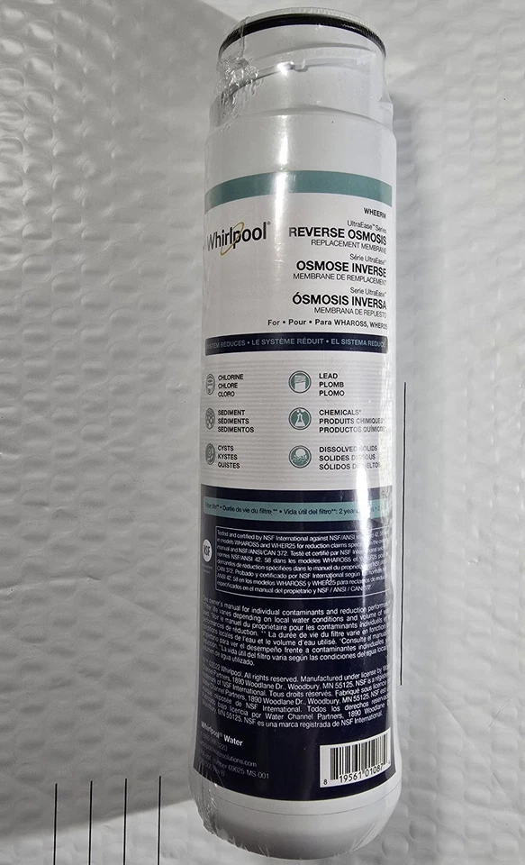 Whirlpool UltraEase Reverse Osmosis Membrane #WHEERM FITS WHER25 SYSTEM -