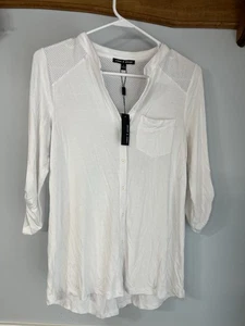 top cavo e manometro piccolo nuovo con etichetta maglia bianca manica 3/4 - Foto 1 di 9