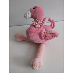 11" GYMBOREE GIRLS PETAL PINK FLAMINGO Soft PLUSH PURSE ACCESSORY BAG flower - Picture 1 of 8