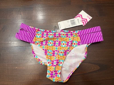 Parte inferior de bikini Raisins ciruela con tiras cacao talla pequeña 681 Foto 1 de 4