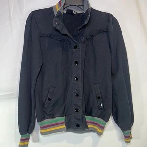 Chaqueta para niña VANS manga larga cuello alto arco iris color negro botones medianos - Imagen 1 de 6