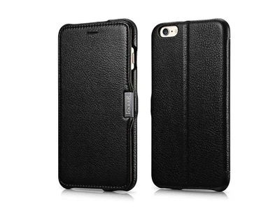 Funda abatible de cuero genuino ICARER para iPhone 6 Plus 6S Plus tipo imán de 5,5 pulgadas Foto 1 de 4