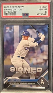 2023 Topps Now Shohei Ohtani #OS21 PSA 10 GEM MT – Dodgers Signed 10-Year Deal! - Picture 1 of 4