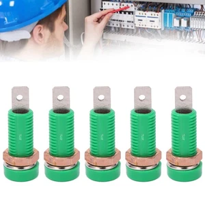 (Green)10pcs 4mm Banana Jack Socket Mount Binding Post Connector Adapter Panel - Picture 1 of 12