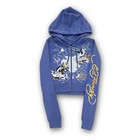 ED HARDY “Free Bird” BLUE CROPPED ZIP UP HOODIE