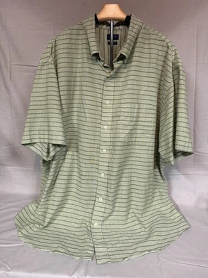 Men's Arrow Short Sleeve Button Up Shirt- 3XL Light Green Big Men's - Image 1 of 4