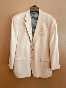 Chaqueta Blazer Para Hombre Alan River 46R Beige Tostado Natural 46R 100% Seda Abrigo Deportivo - Imagen 1 de 18