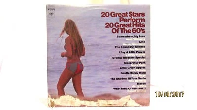 20 Great Stars Perform 20 Great Hits of the 1960s Columbia LP 33 Vinyl Records  - Image 1 of 4