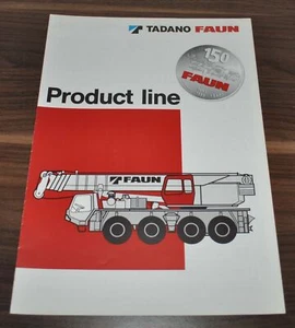 1995 Faun Tadano Product Line Model Range Crane Truck Brochure Prospekt - Picture 1 of 2