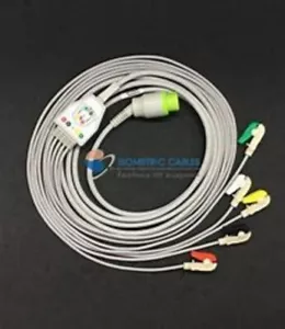 5 Lead Schiller ECG Monitoring Cable(Clip) Compatible with Elite FREE SHIP NEW - Picture 1 of 4