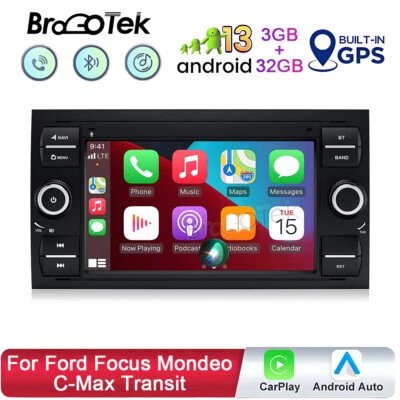 Android Autoradio Carplay GPS BT WiFi für Ford 6000 CD Focus Mondeo S-Max Galaxy - Bild 1 von 4