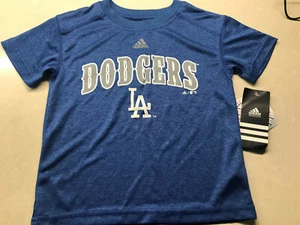 NWT Adidas Performance LA Los Angeles Dodgers MLB Baseball Small 4 Youth Blue - Picture 1 of 2