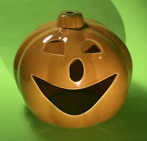 Halloween UPCO USA Pottery Jack O Lantern Pumpkin JOL Smiling Ceramic Vintage - Picture 1 of 9