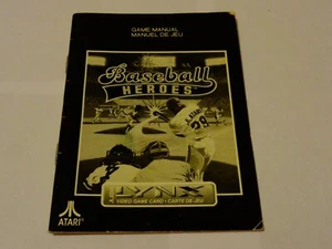 ATARI LYNX Game Manual - Baseball Heroes - Imagen 1 de 2