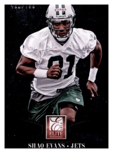 Elite Silver Refractor Shaq Evans 2014 #d/799 Rookie RC Prizm PWE Jets #183 - Imagen 1 de 2