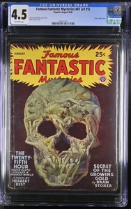 Famous Fantastic Mysteries #41 (V7 #5) CGC 4.5 CUBIERTA CALAVERA CLÁSICA 1946, ¡Stoker! - Imagen 1 de 2