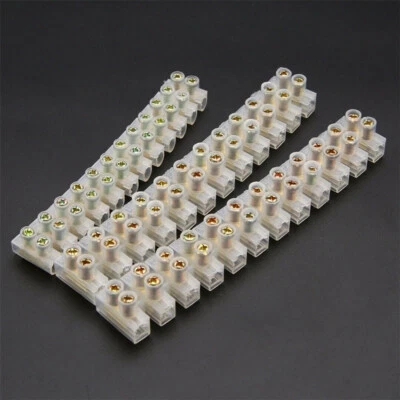 3PCS Strip 3A 6A 10A Electrical Wire Terminal Block Connection 12 Way Connector - Image 1 of 4