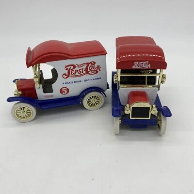 Lot of 2 Vintage 1912 Delivery Car Gearbox Pepsi-Cola co. Coin Bank - Image 1 of 4