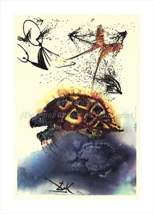 SALVADOR DALI Alice in Wonderland Rolled Canvas Print The Mock Turtle's Story - Picture 1 of 1