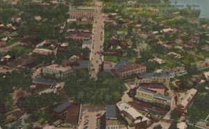Sebring Florida Luftaufnahme Kreis Park und Geschäftsabschnitt Postkarte - Bild 1 von 2