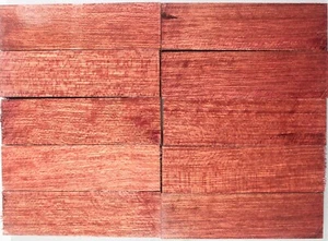 #YK-105 5 Stück Purpleheart Holz Ukulele Brücke Furnier Drechseln Rohling - Bild 1 von 4