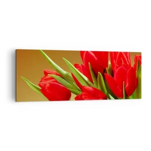 Wandbilder 140x50cm Leinwandbild Tulpen Blumen Feld Plantage XXL Bilder - Bild 1 von 10