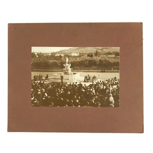 Vintage 1930 Photograph Palos Verdes California Dedicating Malaga Cove Fountain - Picture 1 of 4