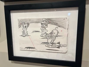 Fabio Napoleoni original pen and ink, professionally framed, chuck jones - Picture 1 of 4