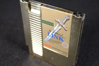 Nintendo Zelda II: The Adventure of Link NES vintage Gold 2 game cartridge 1989 - Image 1 of 4
