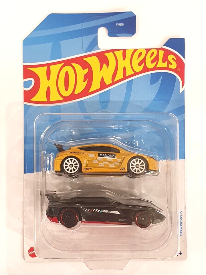 PACK 2 MINIATURES 1/64 HOT WHEELS RENAULT MEGANE TROPHY NEUF - Photo 1/1