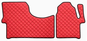 2 fundas de alfombrillas de cuero ecológico rojo 2 piezas para Sprinter II - Imagen 1 de 2