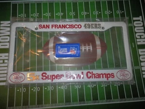 San Francisco 49ers license plate frame new vintage NFL plastic 5x's Champs - Picture 1 of 4