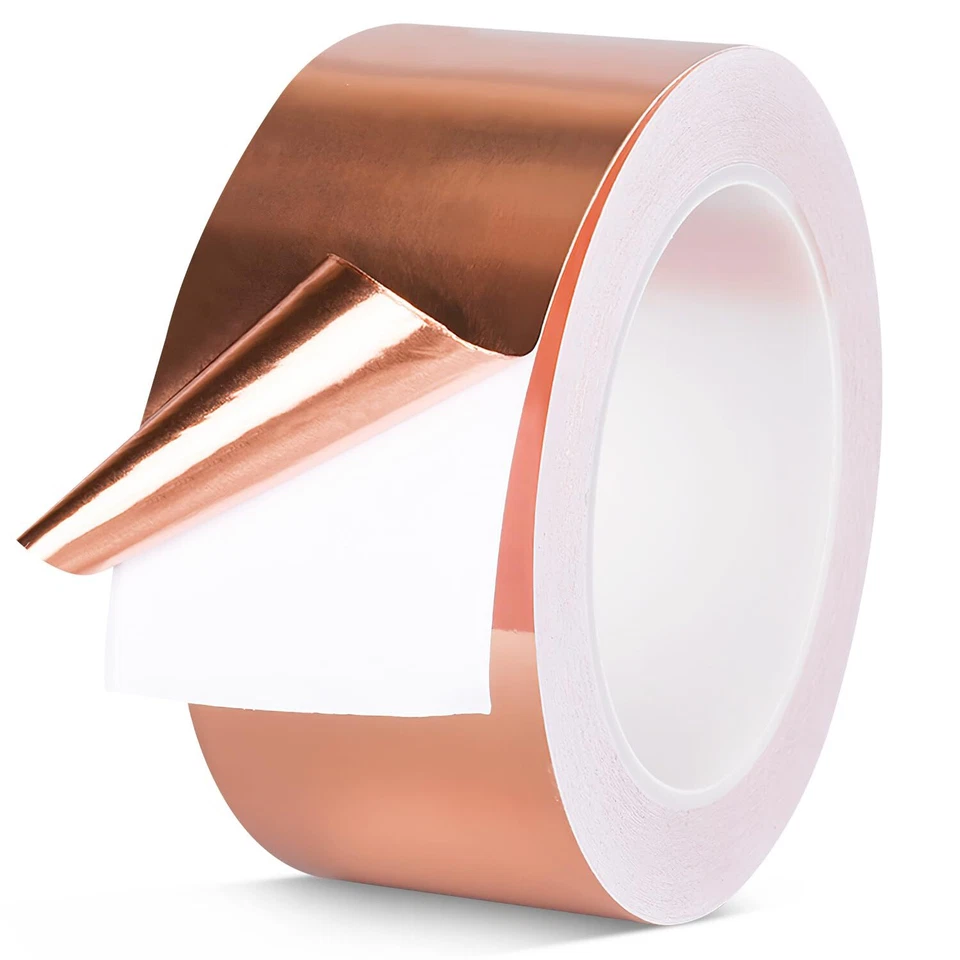 Nastro In Rame Autoadesivo Nastro In Lamina Di rame 50mm x 25m Nastro (h5I) - Immagine 1 di 1