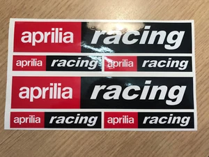 Set 6 adesivi decalcomanie Aprilia racing grafica moto scooter. - Foto 1 di 1