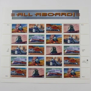 US Stamps, SCOTT #3333-37, All Aboard! Plate Block Sheet, MNH, Face Value $6.60 - Picture 1 of 2
